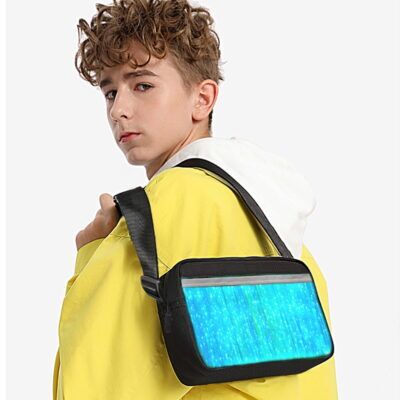 2022 7 Colors Light Up Optical Fiber HandBag Glow Light Woman Lady Shoulder  bag For Party Shopping - LUMISONATA